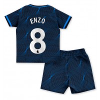 Camiseta Chelsea Enzo Fernandez #8 Segunda Equipación Replica 2023-24 para niños mangas cortas (+ Pantalones cortos)